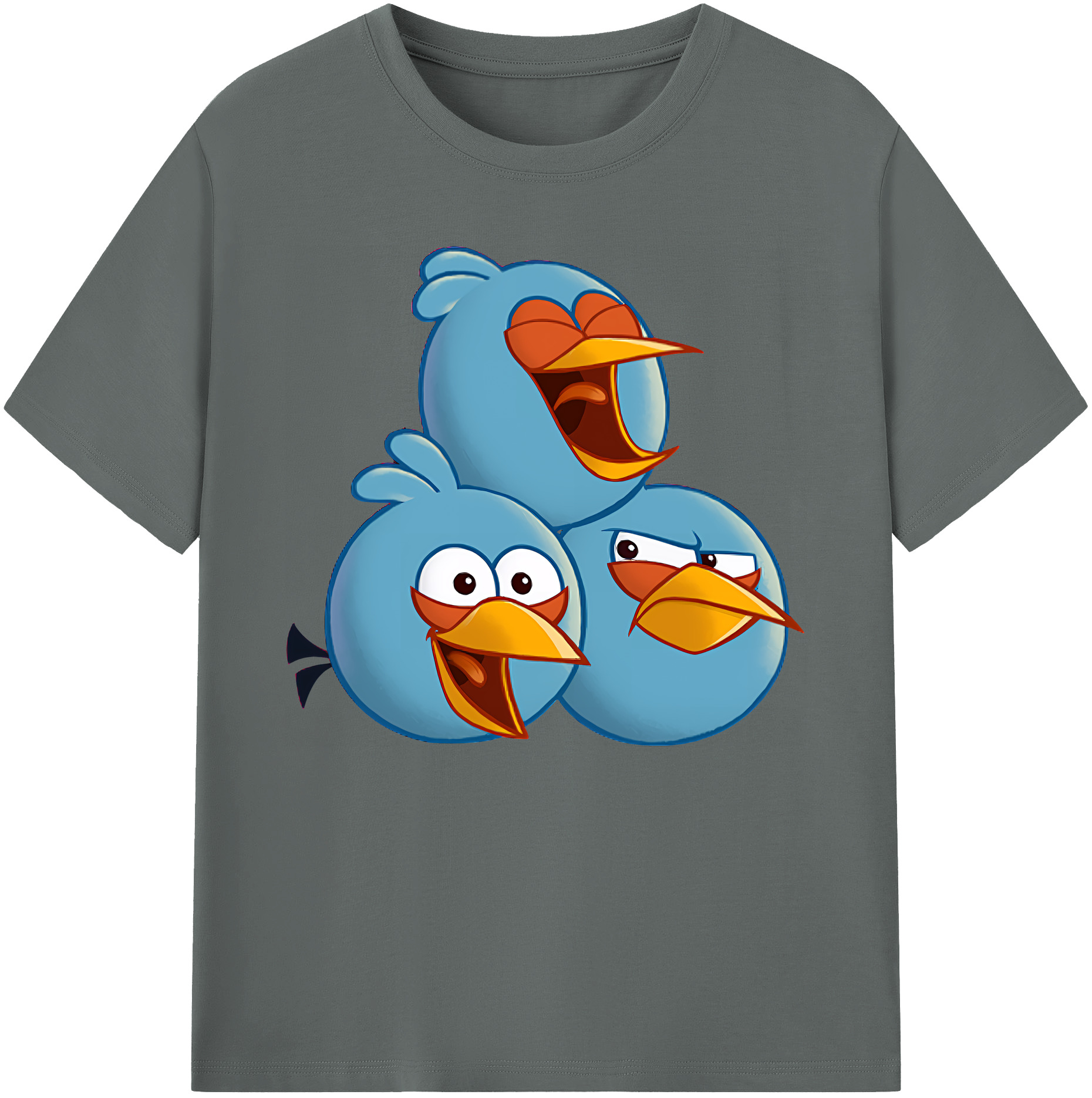 （画像用） Angry Birds アングリーバード 綿100％ メンズ半袖Tシャツ｜肌触りやわらか＆通気性